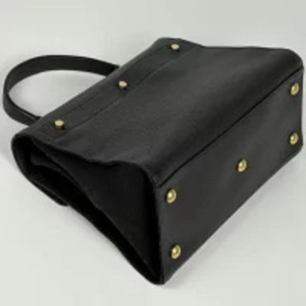 Saint Laurent black Two Paris leather handbag Muse Black